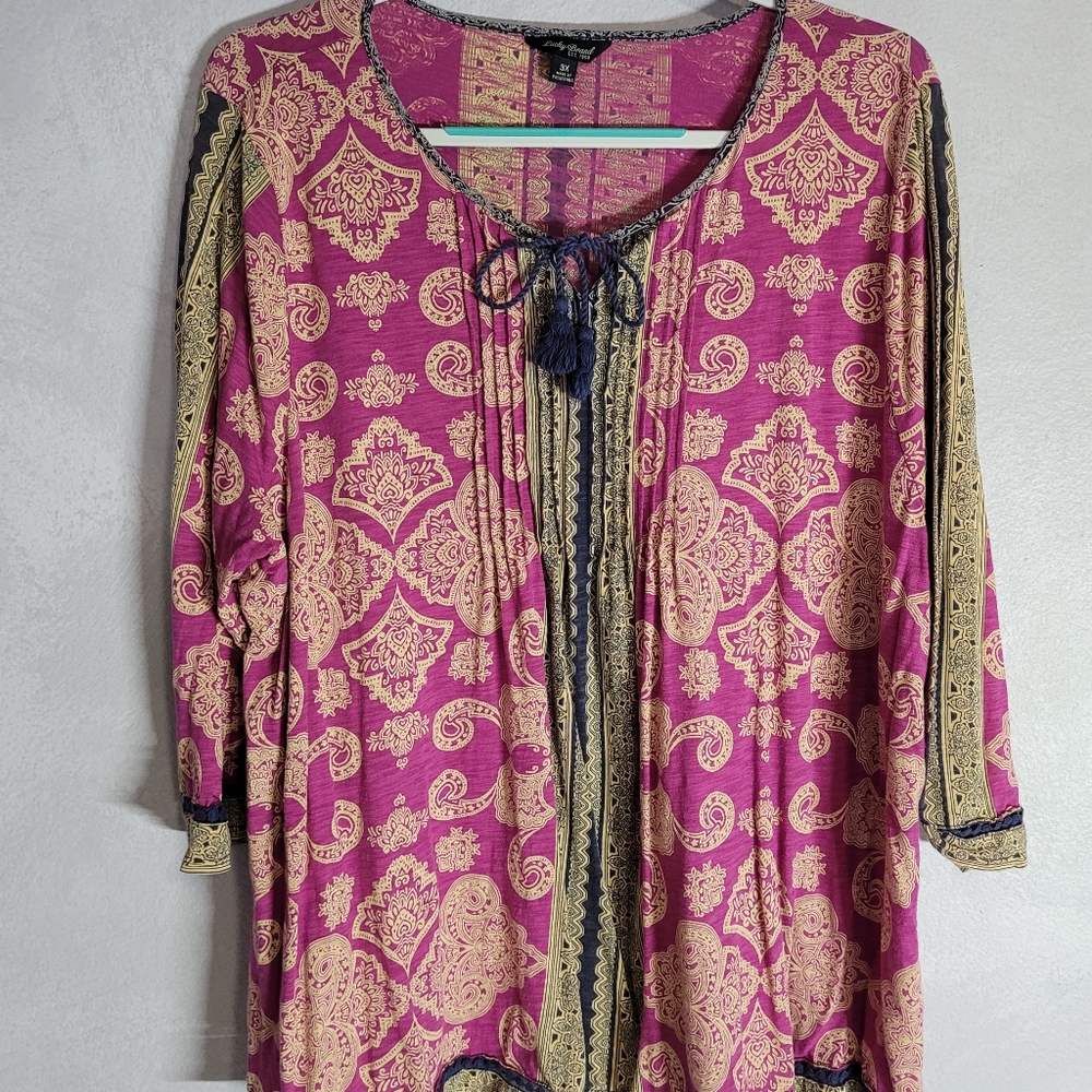 Lucky Brand Cotton/Modal Tunic in Women's 3X